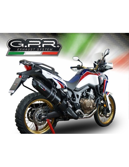 ESCAPE GPR Honda Crf 1000 L Africa Twin 2015/2017 e3 Furore Nero Sistema Homologado
