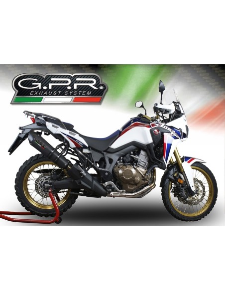 ESCAPE GPR Honda Crf 1000 L Africa Twin 2018/2020 e4 Grand Prix Evo Black Titanium Sistema Homologado