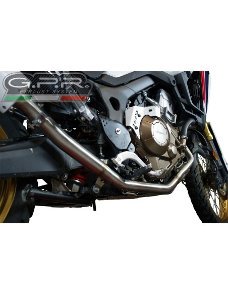 ESCAPE GPR Honda Crf 1000 L Africa Twin 2018/2020 e4 Decatalizzatore Sistema racing