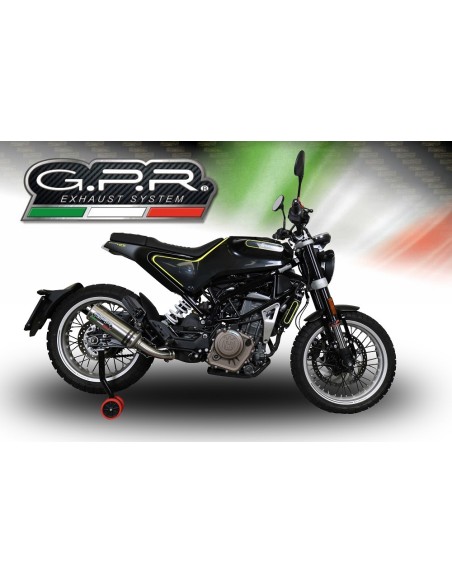 ESCAPE GPR Husqvarna Svartpilen 401 2018/2019 e4 M3 Titanium Natural Sistema Homologado