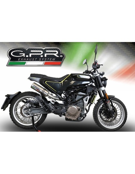 ESCAPE GPR Husqvarna Svartpilen 401 2018/2019 e4 M3 Titanium Natural Sistema homologado con catalizador incluido