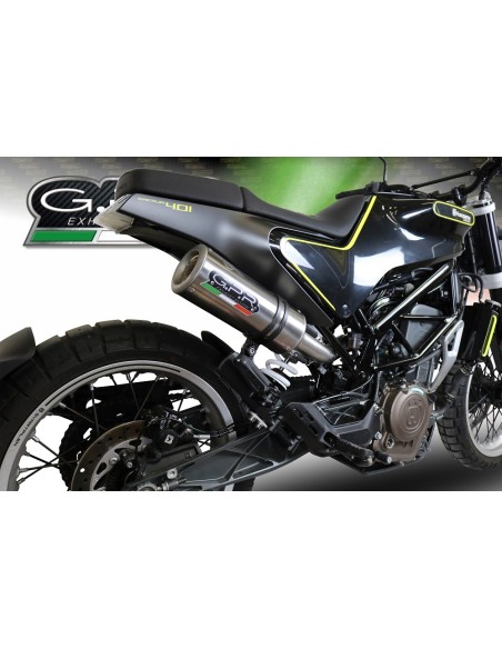 ESCAPE GPR Husqvarna Svartpilen 401 2018/2019 e4 M3 Titanium Natural Sistema homologado con catalizador incluido