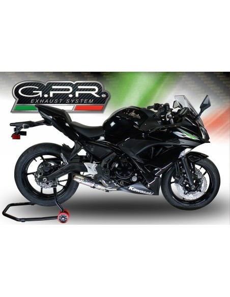 ESCAPE GPR Kawasaki Ninja 650 2017/2020 e4 Deeptone Inox Sistema homologado con catalizador incluido