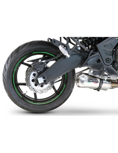 ESCAPE GPR Kawasaki Versys 650 2021/2022 e5 Satinox Sistema homologado con catalizador incluido