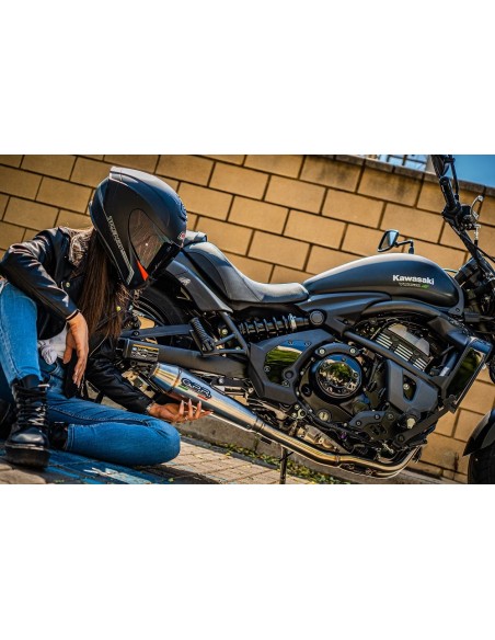 ESCAPE GPR Kawasaki Vulcan 650 S 2014/2016 e3 Ultracone Sistema homologado con catalizador incluido