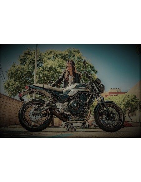 ESCAPE GPR Kawasaki Z 650 RS - ZR 650 RS Ann. 2021/2023 e5 M3 Black Titanium Silenciador homologado para ruido, escape compl ...