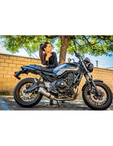 ESCAPE GPR Kawasaki Z 650 RS - ZR 650 RS Ann. 2021/2023 e5 Satinox Silenciador homologado para ruido, escape completo con ...