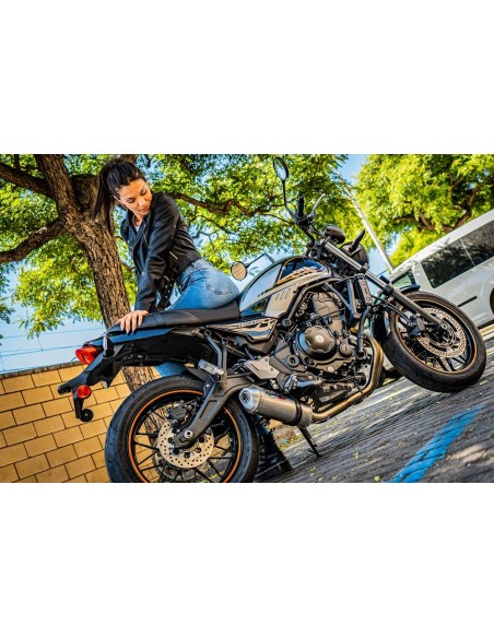 ESCAPE GPR Kawasaki Z 650 RS - ZR 650 RS Ann. 2021/2023 e5 Satinox Silenciador homologado para ruido, escape completo con ...