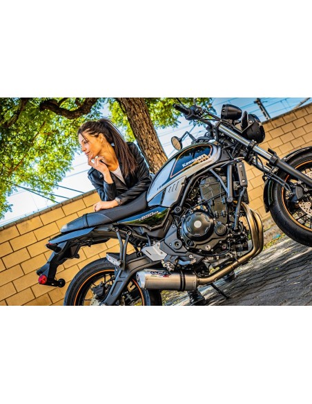 ESCAPE GPR Kawasaki Z 650 RS - ZR 650 RS Ann. 2021/2023 e5 Satinox Silenciador homologado para ruido, escape completo con ...