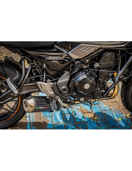 ESCAPE GPR Kawasaki Z 650 RS - ZR 650 RS Ann. 2021/2023 e5 Satinox Poppy Silenciador homologado para ruido, escape completo ...