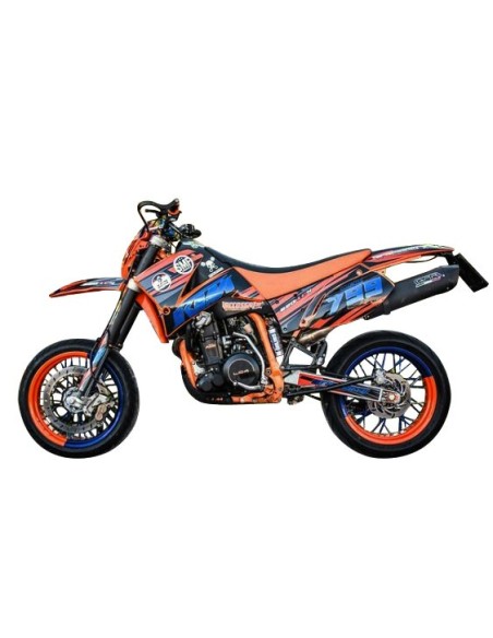 ESCAPE GPR Ktm Egs 640 Adv / Lc4 1999/Oct.2003 Furore Nero Sistema Homologado