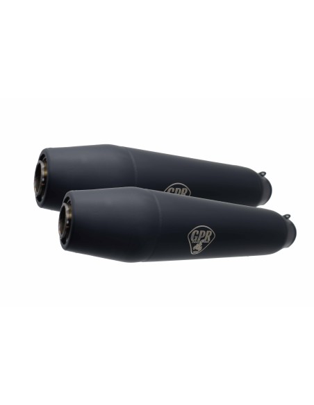 ESCAPE GPR Moto Guzzi Nevada 350 1991/2001 Deeptone Black Cafè Racer Doble silenciador homologado