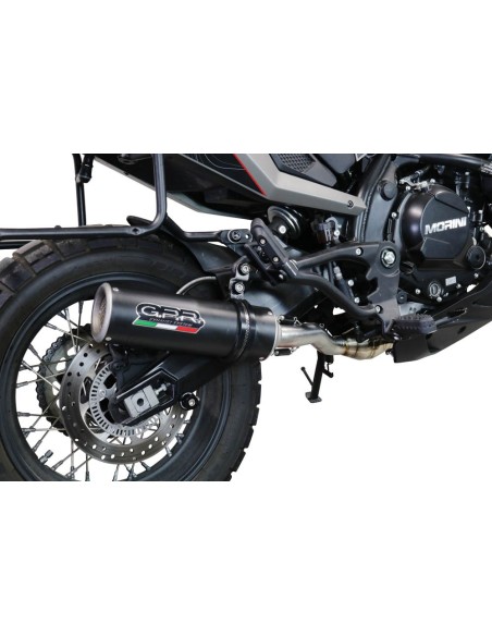 ESCAPE GPR Moto Morini X-CAPE 650 2021/2024 e5 M3 Black Titanium Sistema homologado con catalizador incluido