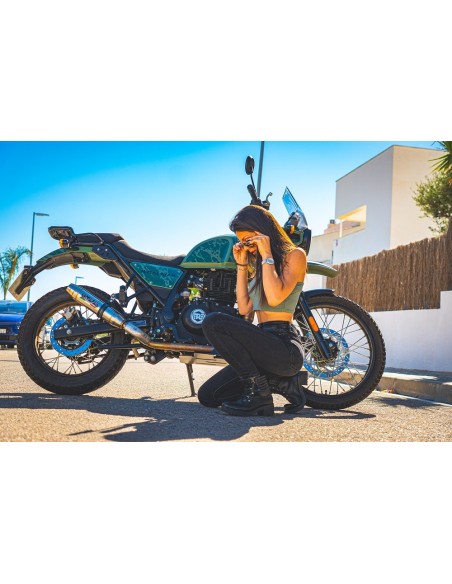 ESCAPE GPR Royal Enfield Himalayan 410 2017/2020 e4 D.42.5 Deeptone Inox Sistema racing con Dbkiller no homologado