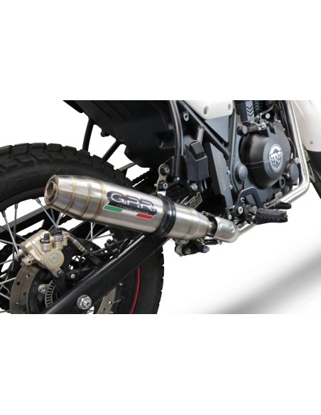 ESCAPE GPR Royal Enfield Scram 411 2022/2024 e5 Deeptone Inox Sistema racing con Dbkiller no homologado