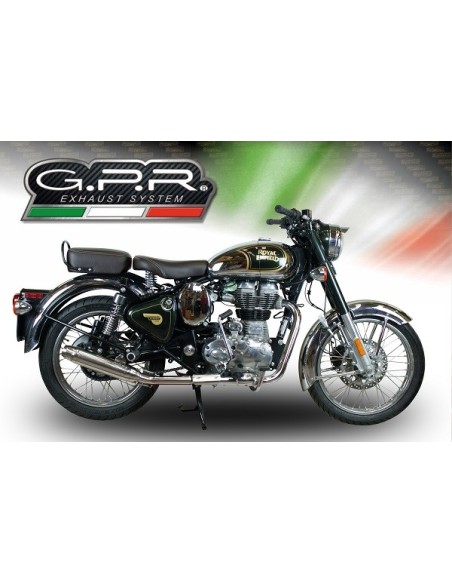 ESCAPE GPR Royal Enfield Classic / Bullet Efi 500 2009/16 Deeptone Inox Sistema homologado con catalizador incluido