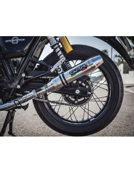 ESCAPE GPR Royal Enfield Continental 650 2019/2020 e4 Deeptone Inox Sistema homologado con catalizador incluido
