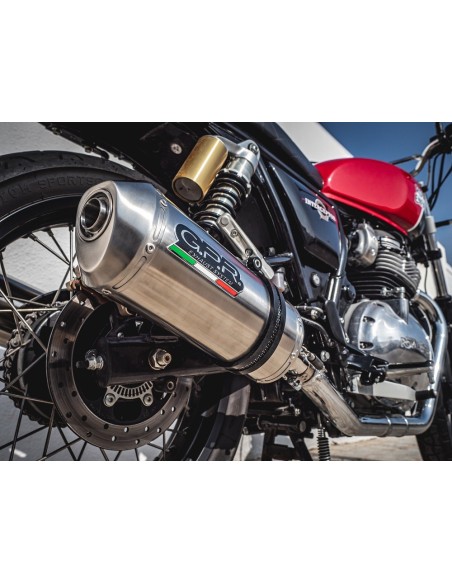 ESCAPE GPR Royal Enfield Continental 650 2019/2020 e4 Satinox Sistema homologado con catalizador incluido