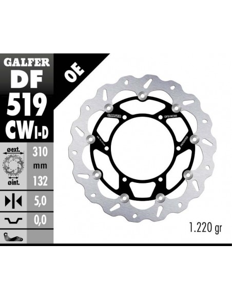DISCO DE FRENO WAVE DF519CWI 