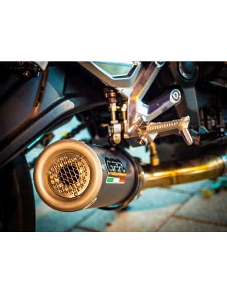 ESCAPE GPR Triumph Trident 660 2021/2024 e5 M3 Black Titanium Sistema homologado con catalizador incluido