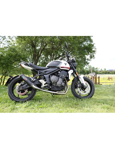 ESCAPE GPR Triumph Trident 660 2021/2024 e5 M3 Black Titanium Sistema homologado con catalizador incluido