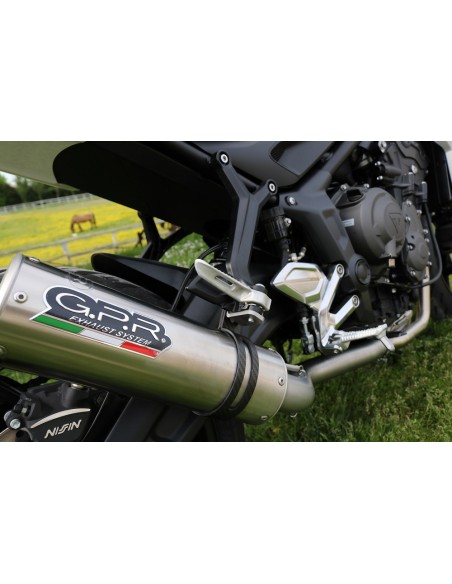 ESCAPE GPR Triumph Trident 660 2021/2024 e5 M3 Titanium Natural Sistema homologado con catalizador incluido