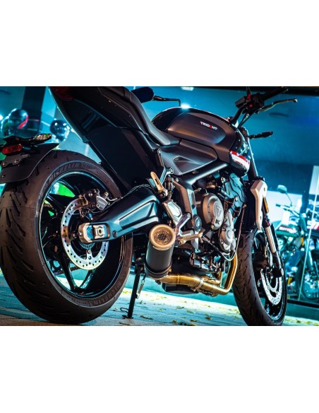 ESCAPE GPR Triumph Trident 660 2021/2024 e5 M3 Black Titanium Sistema racing con Dbkiller no homologado