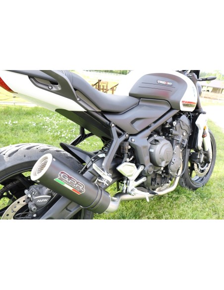ESCAPE GPR Triumph Trident 660 2021/2024 e5 M3 Black Titanium Sistema racing con Dbkiller no homologado