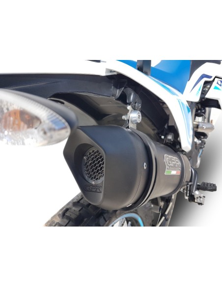 ESCAPE GPR UM Motorcycles Dsr Adventure TT 125 2018/2020 e4 Furore Evo4 Nero Sistema homologado con catalizador incluido