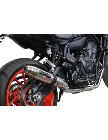ESCAPE GPR Yamaha Xsr 700 2016/2020 e4 Deeptone Inox Sistema racing con Dbkiller no homologado