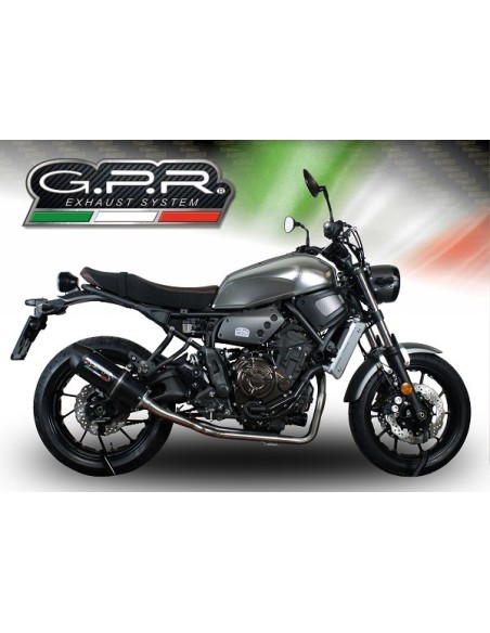 ESCAPE GPR Yamaha Xsr 700 2021/2024 e5 Furore Nero Sistema homologado con catalizador incluido
