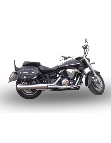 ESCAPE GPR Yamaha Xvs 1300 Midnight Star 2006/2014 Inox Oval Bomb Sistema homologado con catalizador incluido