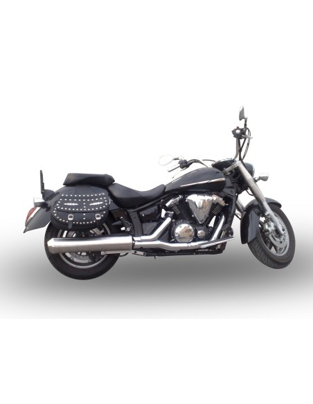 ESCAPE GPR Yamaha Xvs 1300 Midnight Star 2006/2014 Inox Oval Bomb Sistema homologado con catalizador incluido