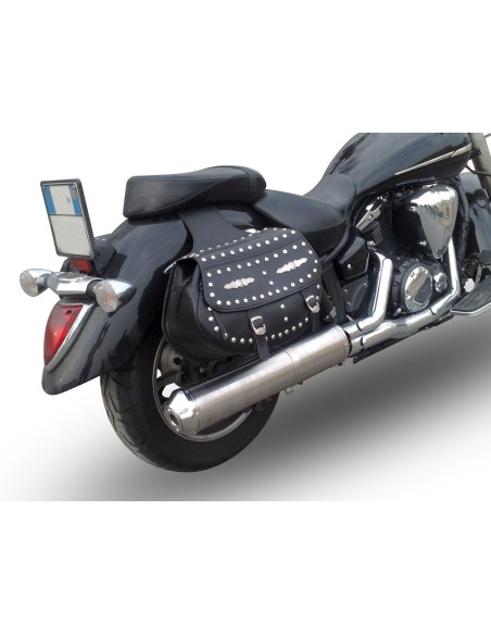 ESCAPE GPR Yamaha Xvs 1300 Midnight Star 2006/2014 Inox Oval Bomb Sistema homologado con catalizador incluido