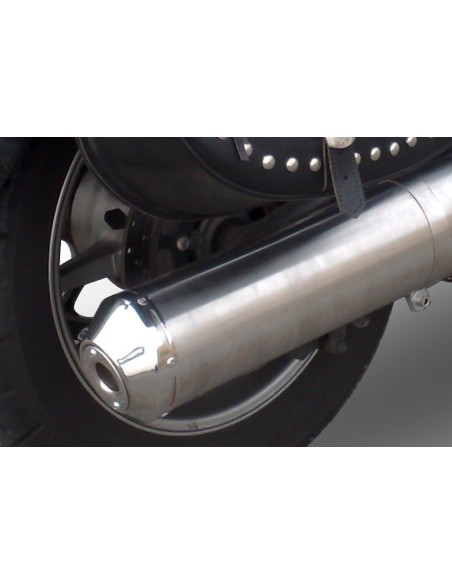 ESCAPE GPR Yamaha Xvs 1300 Midnight Star 2006/2014 Inox Oval Bomb Sistema homologado con catalizador incluido