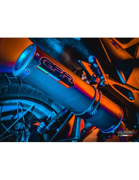 ESCAPE GPR Zontes Zt 125 G1 - U - U1 - Z2 2020/2024 e5 M3 Black Titanium Sistema homologado con catalizador incluido