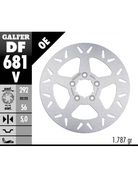 	DISC ROUND FIXED 291,5x5mm