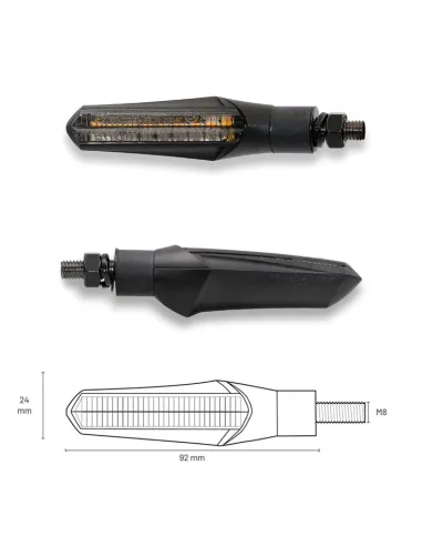 INTERMITENTES FR10 LED AHUMADO CON LUD DE POSICION Y FRENO
