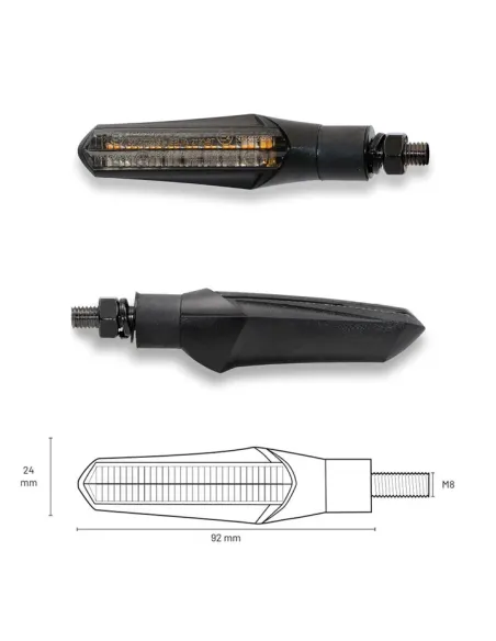 INTERMITENTES FR10 LED AHUMADO CON LUD DE POSICION Y FRENO
