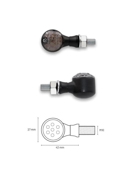 INTERMITENTE FR15 LED ALUMINIO AHUMADO