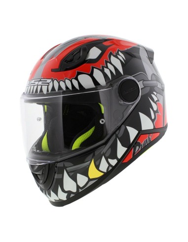 CASCO FF812 KID PUNK GRIS ROJO