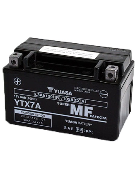 BATERIA YUASA YTX7A-BS X7A-BS ACTIVADA