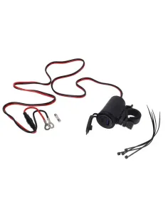 ENCHUFE CARGADOR USB B + USB C UNIVERSAL CON INTERRUPTOR MOTO 12V/2.1A