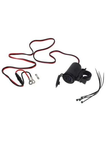 ENCHUFE CARGADOR USB B + USB C UNIVERSAL CON INTERRUPTOR MOTO 12V/2.1A