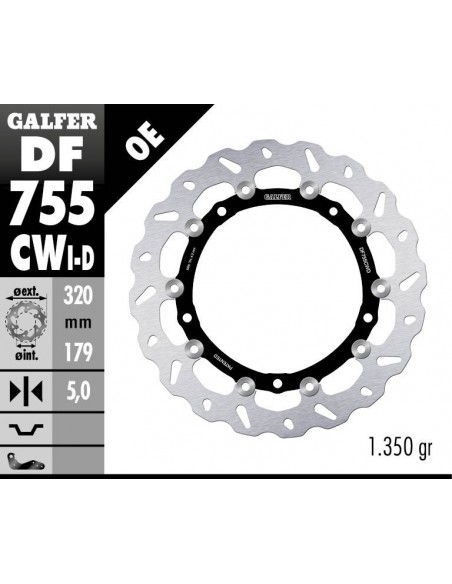 DISCO DE FRENO WAVE DF755CWD 
