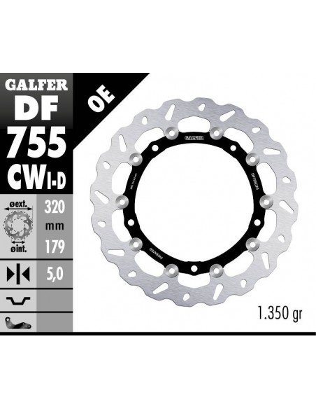 DISCO DE FRENO WAVE DF755CWI 