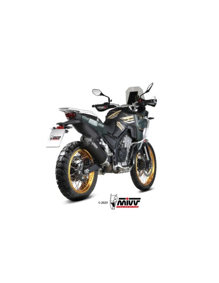 Mivv 2 Slip-On Oval black con tapa carbono Kove 800X 2024-25