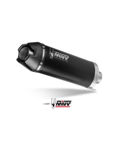 Mivv Slip-On AK-1 Black con tapa de carbono CF Moto 450SR 2023-24