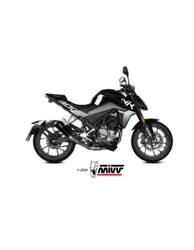 Mivv Full system 1x1 X-M1 Black CF Moto 300NK 2021-24
