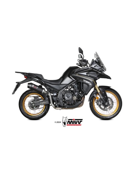 Mivv Slip-On Oval black con tapa carbono Voge Valico 525 DSX 2024-25